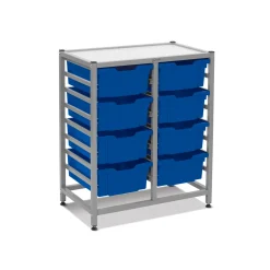 Double Storage Cart with 8 Trays - 6