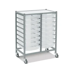 Double Storage Cart with 16 Trays - 3