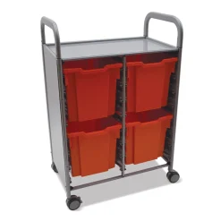 Double Storage Cart with 4 Trays - 12