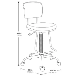 Drafting Chair with Footrest - Adjustable Height