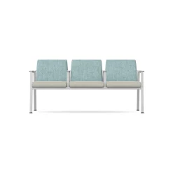 Drea Three Seater with Center Arms in Premium Healthcare Vinyl