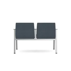 Drea Two Seater with Center Arm in Standard Healthcare Vinyl