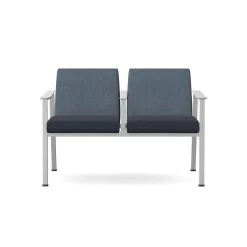 Drea Two Seater with Center Arm in Standard Healthcare Vinyl