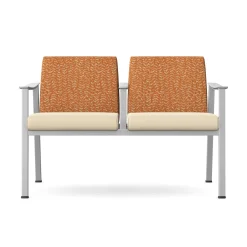 Drea Two Seater with Center Arm in Premium Healthcare Vinyl