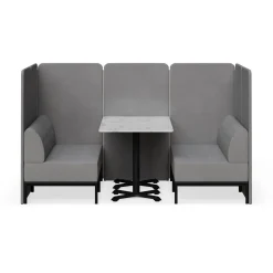 Drop In Lounge 4 Person Collaboration Booth with Panels