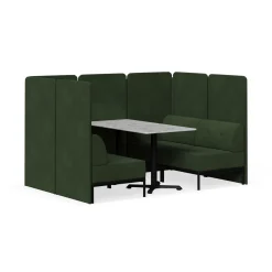 Drop In Lounge 4 Person Collaboration Booth with Panels