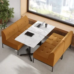 Drop In Lounge 4 Person Collaboration Booth without Panels
