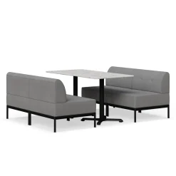 Drop In Lounge 4 Person Collaboration Booth without Panels