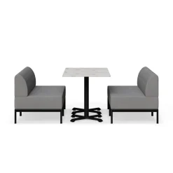 Drop In Lounge 4 Person Collaboration Booth without Panels