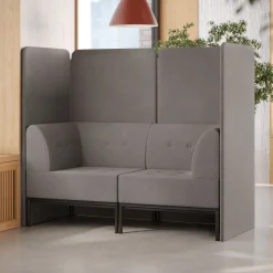 Drop In Lounge Double Privacy Booth with Arms