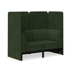 Drop In Lounge Double Privacy Booth with Arms
