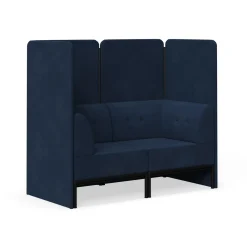 Drop In Lounge Double Privacy Booth with Arms
