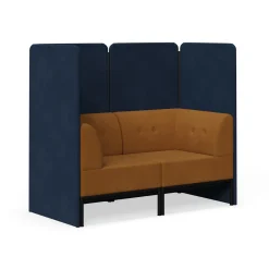 Drop In Lounge Double Privacy Booth with Arms