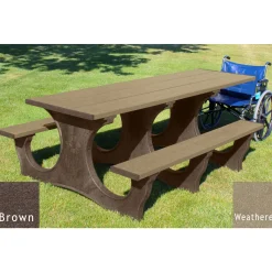 Easy Access ADA Accessible Recycled Plastic Picnic Table