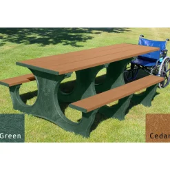 Easy Access ADA Accessible Recycled Plastic Picnic Table