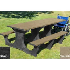 Easy Access ADA Accessible Recycled Plastic Picnic Table