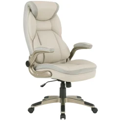 ECH Series Leather Flip-Arm Office Chair