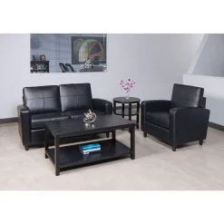 Eco Bonded Leather Loveseat
