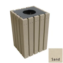 Economy Outdoor Recycled Plastic Waste Receptacle- 22 Gallon Capacity