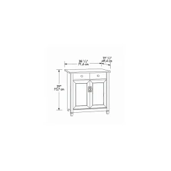 Edge Water Storage Cabinet with Adjustable Shelf - 28