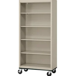 Elite Mobile 5-Shelf Bookcase - 36"W x 78"H