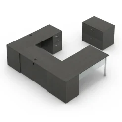 Endure 72"W U-Shaped Desk with Right-Handed Bridge and Lateral File