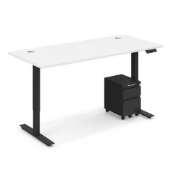 Ergo Desk Height Adjustable Standing Desk with Pedestal - 66