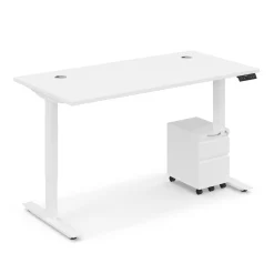 Ergo Desk Height Adjustable Standing Desk with Pedestal - 60"W x 30"D