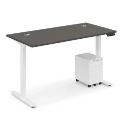 Ergo Desk Height Adjustable Standing Desk with Pedestal - 60