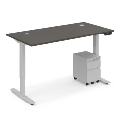 Ergo Desk Height Adjustable Standing Desk with Pedestal - 60