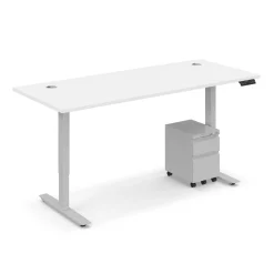 Ergo Desk Height Adjustable Standing Desk with Pedestal - 72