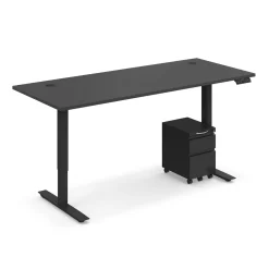 Ergo Desk Height Adjustable Standing Desk with Pedestal - 72