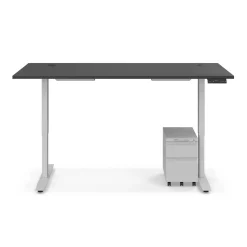Ergo Desk Height Adjustable Standing Desk with Pedestal - 72