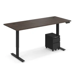 Ergo Desk Height Adjustable Standing Desk with Pedestal - 72