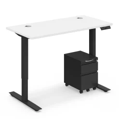 Ergo Desk Height Adjustable Standing Desk with Pedestal - 48