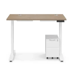 Ergo Desk Height Adjustable Standing Desk with Pedestal - 48