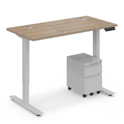 Ergo Desk Height Adjustable Standing Desk with Pedestal - 48