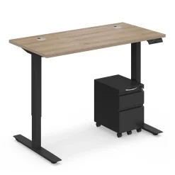 Ergo Desk Height Adjustable Standing Desk with Pedestal - 48