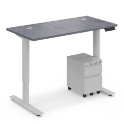 Ergo Desk Height Adjustable Standing Desk with Pedestal - 48
