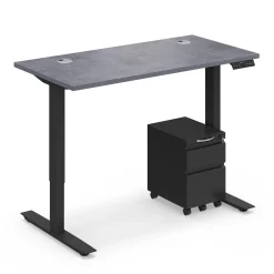 Ergo Desk Height Adjustable Standing Desk with Pedestal - 48
