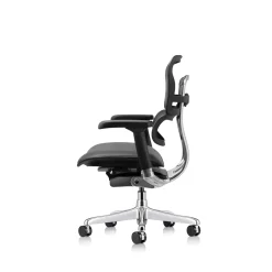 Ergohuman Ergonomic Mid Mesh Back Leather Seat Chair