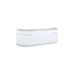 Esquire Curved Glass Top Reception Desk - 126