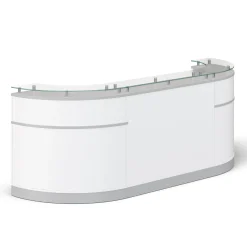 Esquire Curved Glass Top Reception Desk - 110