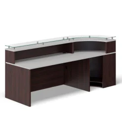 Esquire Curved Glass Top Reception Desk - 96