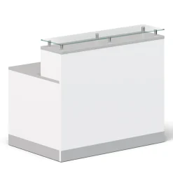 Esquire Glass Top Reception Desk - 48
