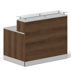 Esquire Glass Top Reception Desk - 48