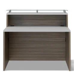 Esquire Glass Top Reception Desk - 48