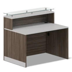 Esquire Glass Top Reception Desk - 48