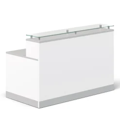 Esquire Glass Top Reception Desk - 63