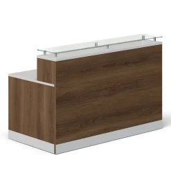 Esquire Glass Top Reception Desk - 63